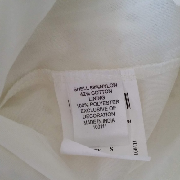 Annabelle White Lace Crochet Round Neck sleeveless eyelet Top Size Small - Picture 11 of 11